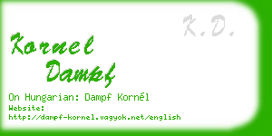 kornel dampf business card