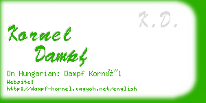 kornel dampf business card